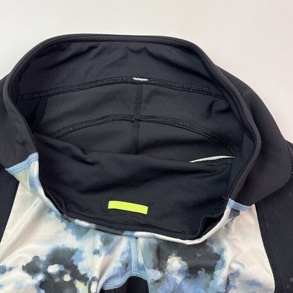 Lululemon leggings Stop At Nothing Crop Black Blooming Pixie Aquamarine size 6 - Picture 15 of 15